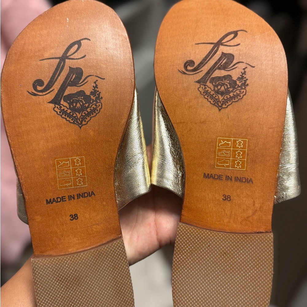 Free People Metallic Gold Mules - Picture 4 of 4